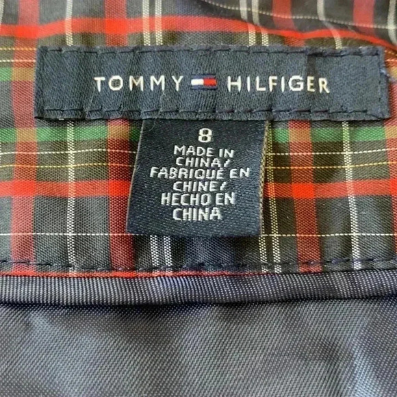 Tommy Hilfiger plaid mini  skirt, fit and flare w ruffle at  the waist - Picture 8 of 9